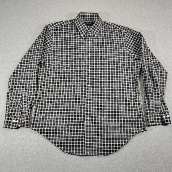 Lauren Ralph Lauren Shirt Mens 16.5 34/35 Classic Fit Non-Iron Plaid Button Down - Picture 1 of 8